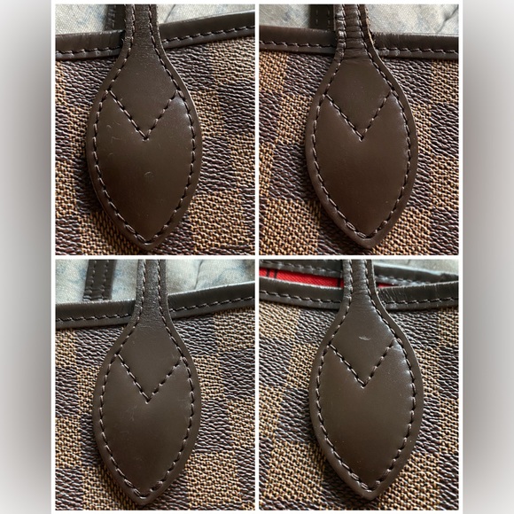 Authentic Louis Vuitton Neverfull damier ebene red - Picture 10 of 16